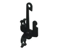 Support sécurité sur platinecataphorèse noir pour espagnolette - 753014l