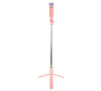 Support Selfie Téléphone Portable Pliable avec Lumière Rose