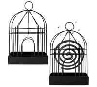 Support Serpentin Anti Moustique, Porte Bobine Anti Moustique, 2pcs Support pour Serpentin à Moustique, Support de Bobine de Moustique pour Chambre À Coucher, Salon(Noir)