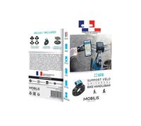 Support Smartphone pour Vélo, Porte Téléphone Universel Fabriqué en France, Rotation 360°, Fixation Mécanique Sécurisée, Noir