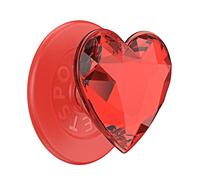 Support Smartphone PopGrip Premium MagSafe Stand et Selfie Effet Cristal PopSockets Rouge