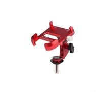 Support Smartphone Vélo 180° Inversible Flexible | Rotation 360°, pour vue paysage/portrait, aluminium léger, compatible pour vtt route, navigation GPS facile(Red)