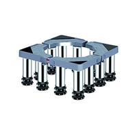 Support/Socle Universel pour Machine à Laver Base RéGlable pour SèChe-Linge 19-22cm Lave-Augmentation De La Machine Support pour CongéLateurs, Fours Et RéFrigéRateur, Gris