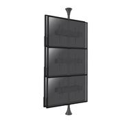 Kimex Support sol-plafond inclinable 032-2006K1 pour 6 écrans TV dos à dos 32''-75'' Noir G