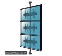 Support sol-plafond inclinable pour 6 écrans TV back to back 32'' - 75'' - Vesa max 600x400