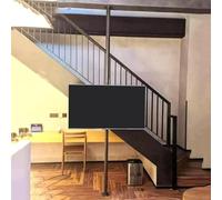 Support Sol Téléviseur LCD Cadre Rotatif À 360 Degrés - Support Mural Téléviseur Cadre Pivotant Cloison Meuble TV Rotatif Base Rotative Adapté Écran LED 32 À 75 Pouces(170-205cm)