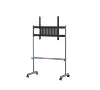 Support sol Yealink MB-FS-Vesa Support à roulettes pratique avec étagère de stockage et panneau de gestion des câbles, parfait pour fixer et déplacer