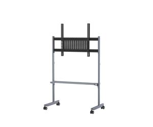 Support sol Yealink MB-FS-Vesa Support à roulettes pratique avec étagère de stockage et panneau de gestion des câbles, parfait pour fixer et déplacer