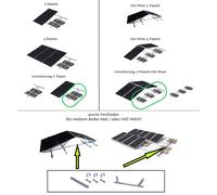 Support solaire photovoltaïque, module d'élévation, toit plat, garage,...