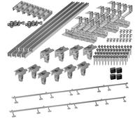 Support solaire pour toit en tuiles | Kit de montage pour 4 panneaux I Lot de crochets de toit en acier inoxydable 3 fois fixés. Pinces de rail de montage en aluminium