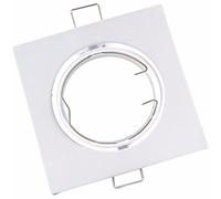 Support Spot Encastrable GU10 LED Orientable Carré BLANC - SILAMP