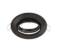 Support Spot Encastrable GU10 LED Orientable Rond Noir - SILAMP