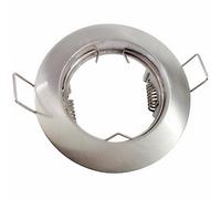 Support Spot Encastrable GU10 Rond en Acier Couleur INOX - SILAMP