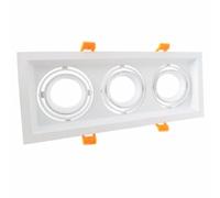 Support Spot GU10 LED Encastrable Triple Projecteur - SILAMP