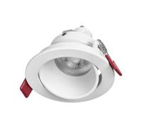 Support Spot GU10/MR16 Encastrable Rond Orientable Aluminium Blanc