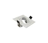 Support Spot LED Orientable et clipsable Carré 88 Finition Blanc