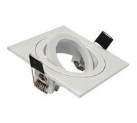 Support Spot LED Orientable et clipsable Carré 88 Finition Blanc