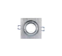 Support Spot LED Orientable et clipsable Carré 92 Argent brossé