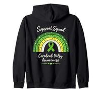 Support Squad Boho Rainbow CP Ruban de Sensibilisation Vert Sweat à Capuche