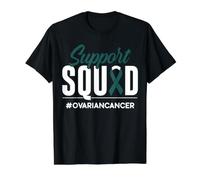 Support Squad - Cadeau de Sensibilisation au Cancer de l'ovaire T-Shirt Graphique avec Valeur, Homme, Noir, M