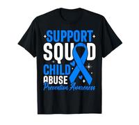 Support Squad Ruban Bleu Sensibilisation à la prévention de la maltraitance des Enfants T-Shirt
