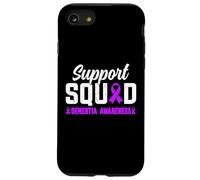Support Squad Ruban de sensibilisation à la démence et à la maladie d'Alzheimer Violet Coque pour iPhone SE (2020) / 7 / 8
