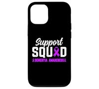Support Squad Ruban de sensibilisation à la démence et à la maladie d'Alzheimer Violet Coque pour iPhone 12/12 Pro