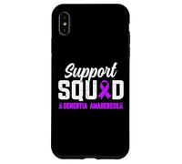 Support Squad Ruban de sensibilisation à la démence et à la maladie d'Alzheimer Violet Coque pour iPhone XS Max