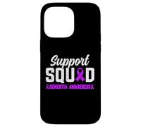 Support Squad Ruban de sensibilisation à la démence et à la maladie d'Alzheimer Violet Coque pour iPhone 14 Pro Max