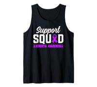 Support Squad Ruban de sensibilisation à la démence et à la maladie d'Alzheimer Violet Débardeur