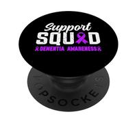 Support Squad Ruban de sensibilisation à la démence et à la maladie d'Alzheimer Violet PopSockets PopGrip Adhésif