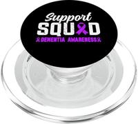 Support Squad Ruban de sensibilisation à la démence et à la maladie d'Alzheimer Violet PopSockets PopGrip pour MagSafe