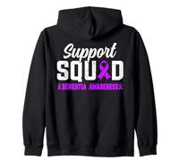 Support Squad Ruban de sensibilisation à la démence et à la maladie d'Alzheimer Violet Sweat à Capuche