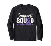 Support Squad Ruban de Sensibilisation à la maladie d'Alzheimer Violet Manche Longue