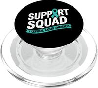 Support Squad Ruban de sensibilisation au cancer du col de l'utérus Bleu sarcelle PopSockets PopGrip pour MagSafe