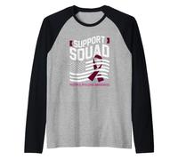 Support Squad Ruban de Sensibilisation au myélome Multiple Drapeau USA Manche Raglan