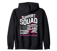 Support Squad Ruban de Sensibilisation au myélome Multiple Drapeau USA Sweat à Capuche