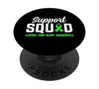 Support Squad Ruban de sensibilisation aux blessures de la moelle épinière Vert citron PopSockets PopGrip Adhésif
