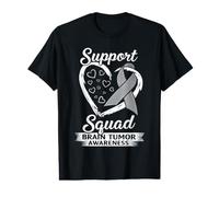 Support Squad Ruban de Sensibilisation aux tumeurs cérébrales Gris T-Shirt Graphique avec Valeur