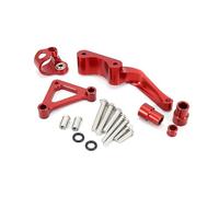 Support Stabilisateur Amortisseur Direction CNC Moto pour Ducati Monster 696 795 796 2008-2025 Kit Montage Amortisseur Directions Moto Stabilisateur Support(Ensemble 7)