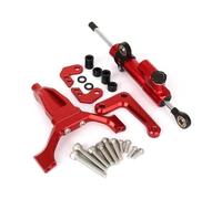 Support Stabilisateur Amortisseur Direction CNC Moto pour Yamaha MT-09 MT09 MT 09 2024 2025 Kit Montage Amortisseur Directions Moto Stabilisateur Support(Ensemble 5)