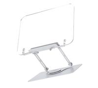 Support stable en acrylique avec clips de page, base rotative à 360° pour un placement sécurisé des appareils, support pliable en acrylique