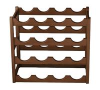 Support stable pour bouteille de vin en bois, étagère à vin de bar, support de rangement de vin sur pied avec vis et clé, support de bouteille de vin à 4 niveaux pour cuisine, bar