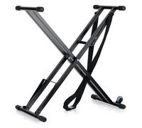 Classic Cantabile Support Clavier Avec Roulettes - Chariot De Transport Et Support En Un - Réglable En Hauteur 5 Positions De 63 À 96 Cm - Noir