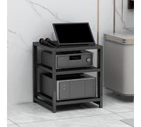 Support stéréo AV Media Stand, support de composants audio robuste, étagère audio-vidéo, petit centre de divertissement multimédia pour la maison, salle de conférence, studio de 19.6*15.7*15.7in/40cm
