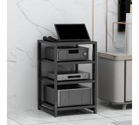 Support stéréo AV Media Stand, support de composants audio robuste, étagère audio-vidéo, petit centre de divertissement multimédia pour la maison, salle de conférence, studio de 19.6*15.7*23.6in/60cm