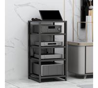 Support stéréo AV Media Stand, support de composants audio robuste, étagère audio-vidéo, petit centre de divertissement multimédia pour la maison, salle de conférence, studio de 19.6*15.7*31.4in/80cm