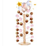 Support Sucette Bois 14.5X42Cm 60 Trous Bois Presentoir Support De Sucette Presentoir Bonbon Avec 1 Vis Et 1 Cannelure Hexagonale PréSentoir Titulaire Candy Pour La FêTe De Mariage D' Anniversaire