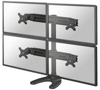Pied pour 4 écrans LCD NEWSTAR Tilt/Turn/Rotate Quad Desk Stand FPMA-D700DD4 - Noir - Taille d'écran : 19""-30""