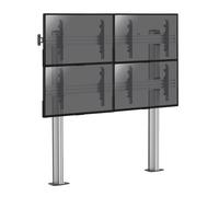 Support sur pieds mur d' images pour 4 écrans TV 45''-55'' - Hauteur 175cm - A visser